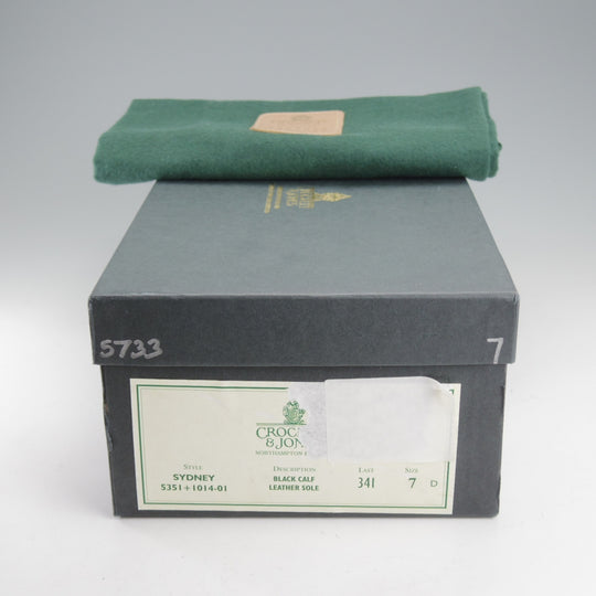 未使用★クロケット&ジョーンズ 7D【現行定価10万円以上★SYDNEY/コインローファー】バーニーズNY別注/341ラスト/黒/Crockett&Jones★o368