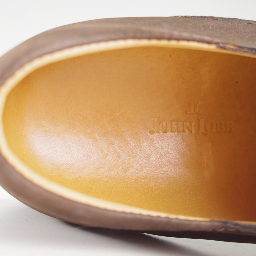 美品★ジョンロブ SIZE 6【レザースニーカー★WINNER/8695ラスト】ウィナー/ヌバック/濃茶/メンズ/JOHN LOBB★o917