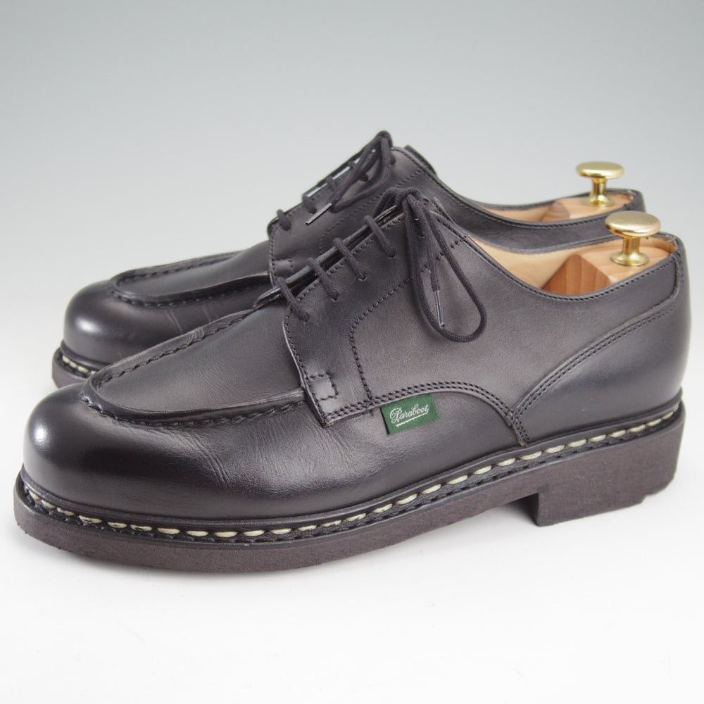 使用数回★パラブーツ SIZE 7.5【定価￥96,800-★シャンボード/CHAMBORD】リスレザー/TEXソール/Uチップ/NOIR/黒/メンズ/Paraboot★n851
