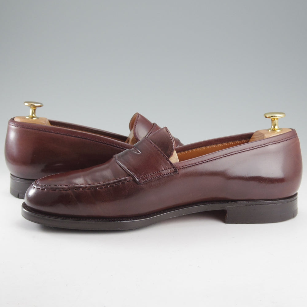 美品★クロケット&ジョーンズ 8E【現行定価20万円以上★コードバン/BOSTON】314ラスト/コインローファー/赤茶/Crockett&Jones★o369