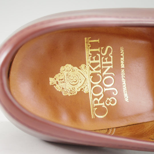 美品★クロケット&ジョーンズ 8E【現行定価20万円以上★コードバン/BOSTON】314ラスト/コインローファー/赤茶/Crockett&Jones★o369