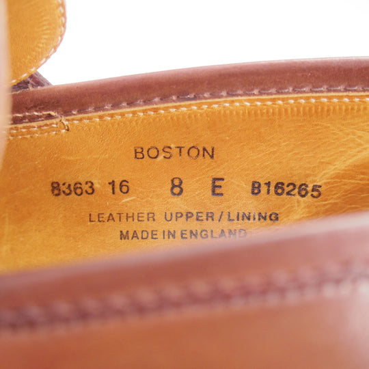 美品★クロケット&ジョーンズ 8E【現行定価20万円以上★コードバン/BOSTON】314ラスト/コインローファー/赤茶/Crockett&Jones★o369