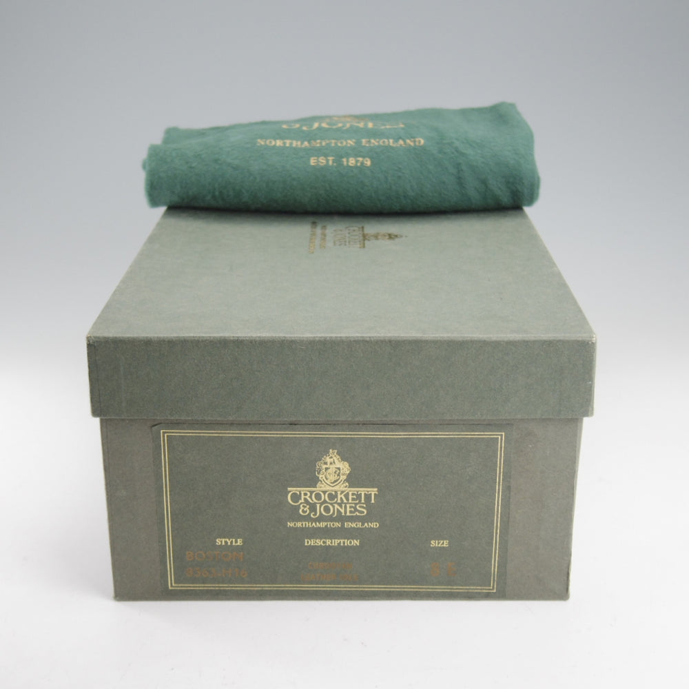 美品★クロケット&ジョーンズ 8E【現行定価20万円以上★コードバン/BOSTON】314ラスト/コインローファー/赤茶/Crockett&Jones★o369