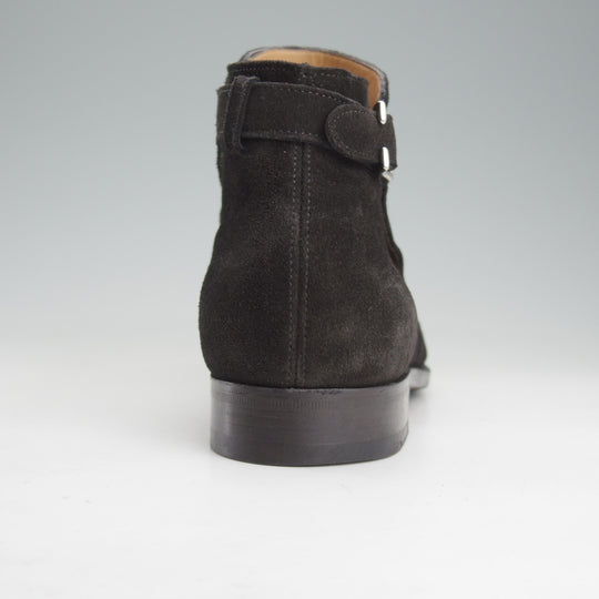 美品★ジョンロブ 6E【定価￥324,500-★ショート丈のジョッパーブーツ/NEWLYN】8695ラスト/TENSILE/スエード/黒/メンズ/JOHN LOBB★o370