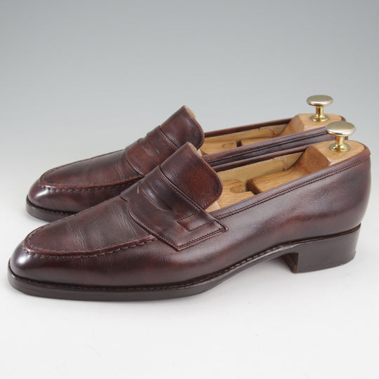 極上★(東欧)VASS/ヴァーシュ SIZE 39【国内定価15万円以上★純正ツリー付/ミュージアムカーフ】コインローファー/Uラスト/濃茶★n852
