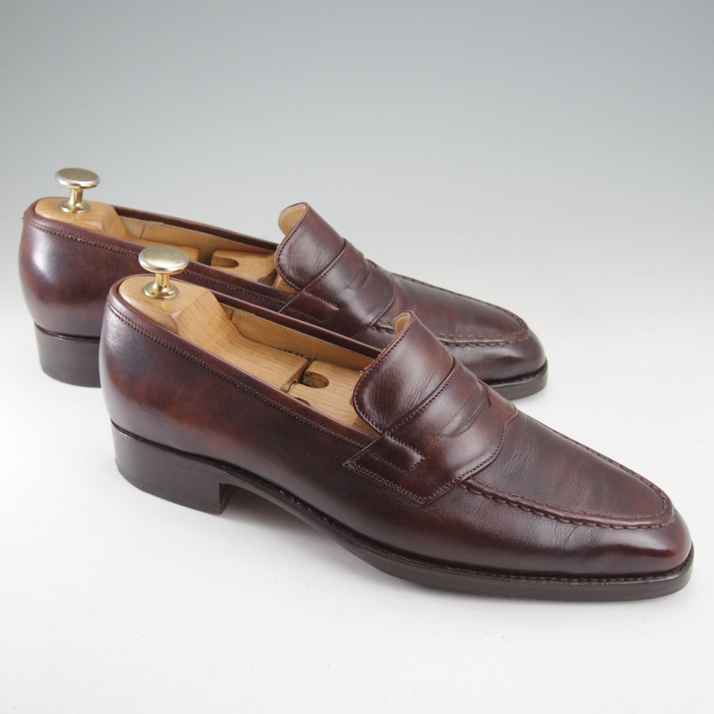 極上★(東欧)VASS/ヴァーシュ SIZE 39【国内定価15万円以上★純正ツリー付/ミュージアムカーフ】コインローファー/Uラスト/濃茶★n852
