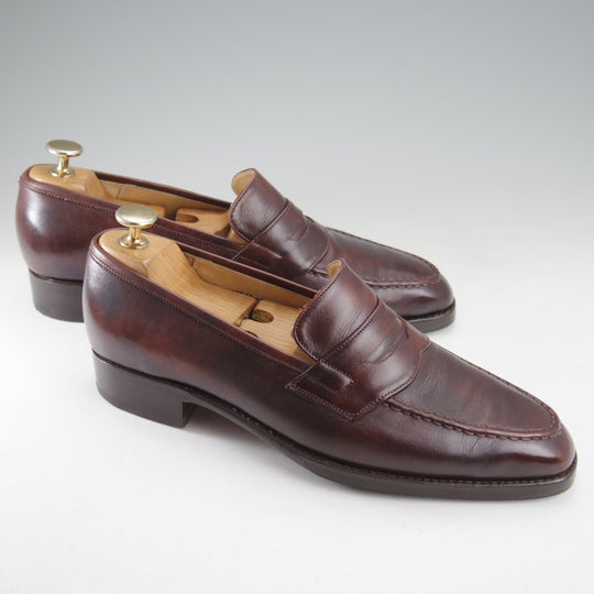 極上★(東欧)VASS/ヴァーシュ SIZE 39【国内定価15万円以上★純正ツリー付/ミュージアムカーフ】コインローファー/Uラスト/濃茶★n852