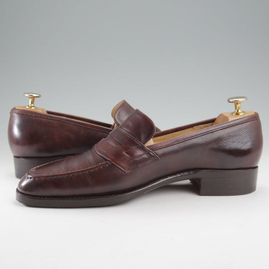 極上★(東欧)VASS/ヴァーシュ SIZE 39【国内定価15万円以上★純正ツリー付/ミュージアムカーフ】コインローファー/Uラスト/濃茶★n852