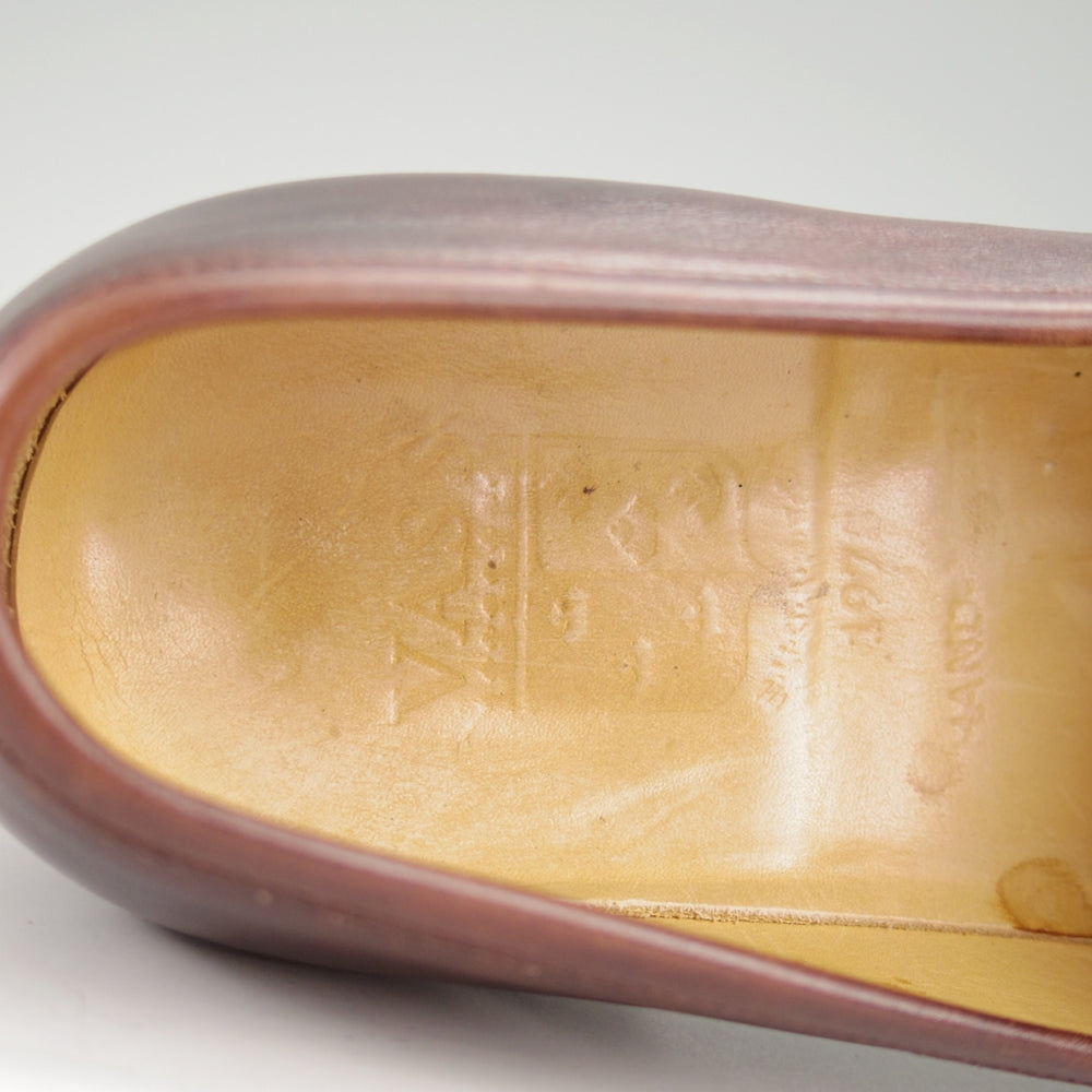極上★(東欧)VASS/ヴァーシュ SIZE 39【国内定価15万円以上★純正ツリー付/ミュージアムカーフ】コインローファー/Uラスト/濃茶★n852