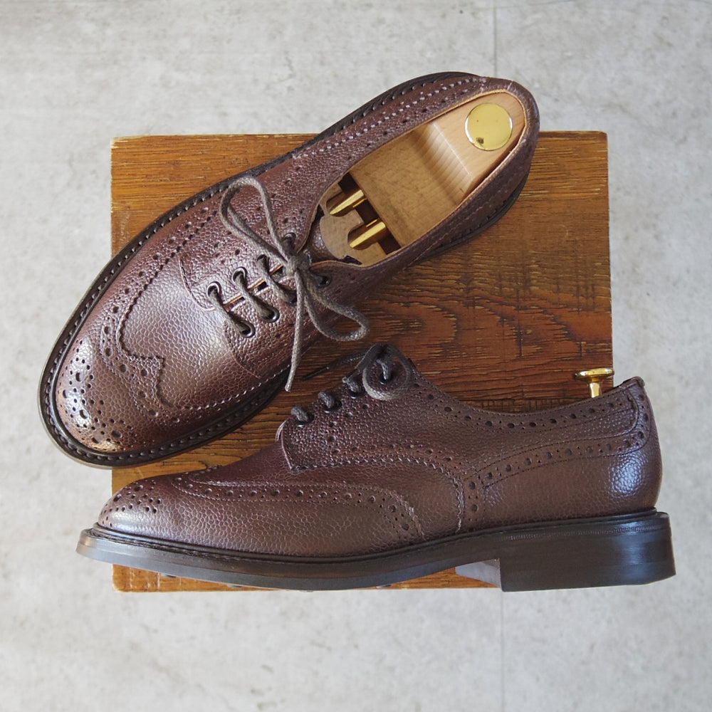 使用僅か★トリッカーズ SIZE 7【定価￥132,000-★ダイナイトソール/BOURTON/バートン】5633/カントリーシューズ/濃茶/Tricker's★o374