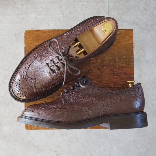 使用僅か★トリッカーズ SIZE 7【定価￥132,000-★ダイナイトソール/BOURTON/バートン】5633/カントリーシューズ/濃茶/Tricker's★o374