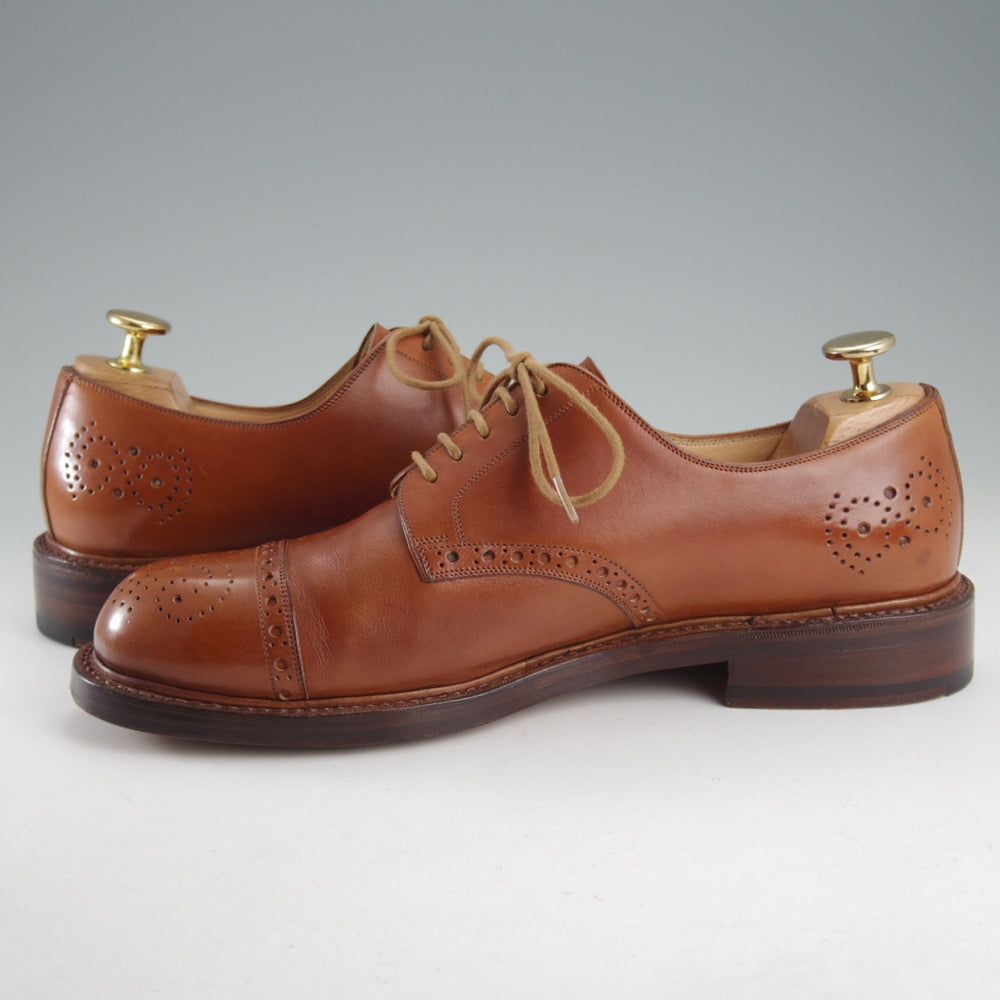 極上★(伊)シルヴァノ・ラッタンジ SIZE 39【ハンドソーンウェルテッド製法★バーニーズNY別注/セミブローグ】茶/Silvano Lattanzi★o920