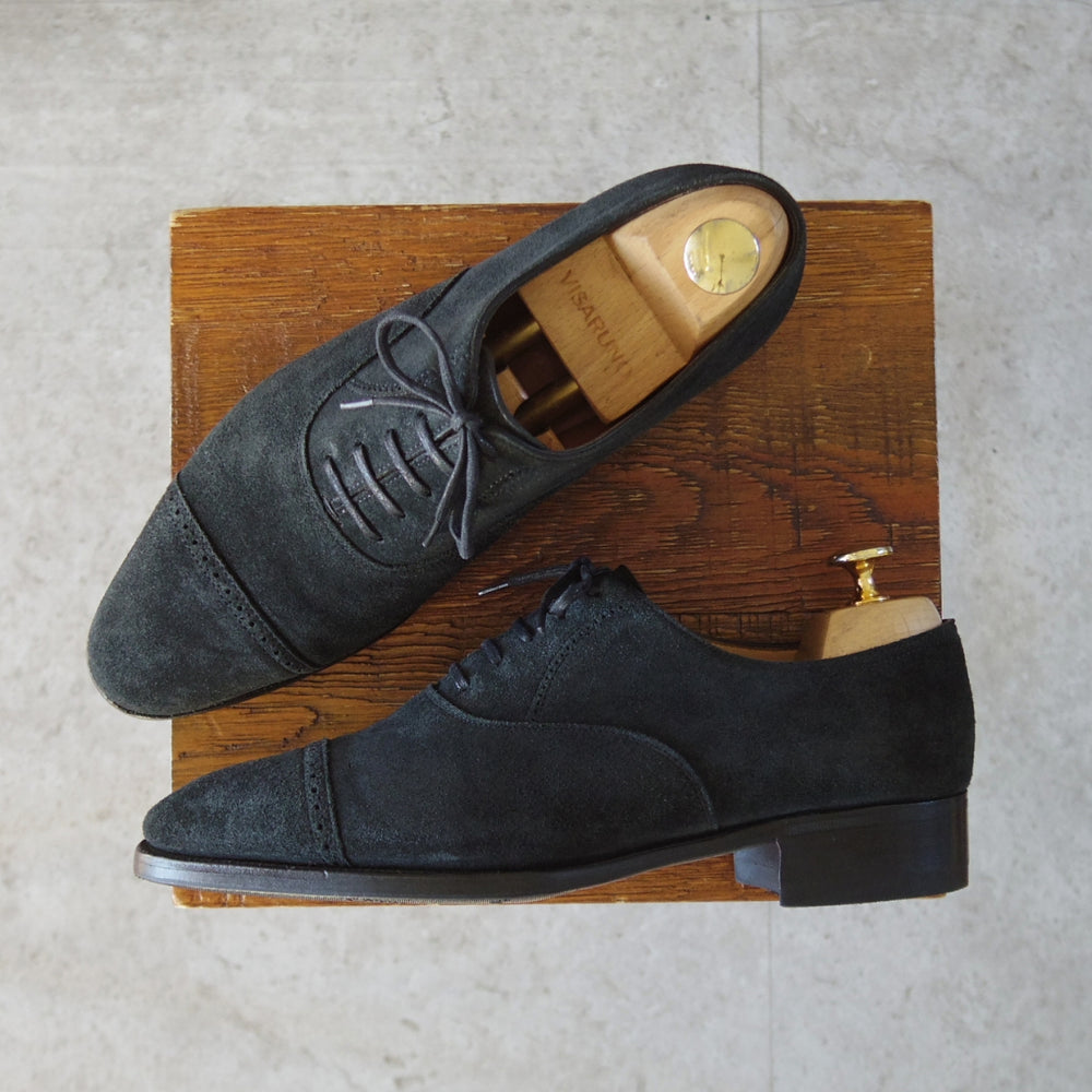 極上★ジョンロブ 5.5E【現行注文価格￥398,640-★バイリクエスト品/PHILIP 2/純正ツリー付】プレステージライン/濃紺/JOHN LOBB★o383