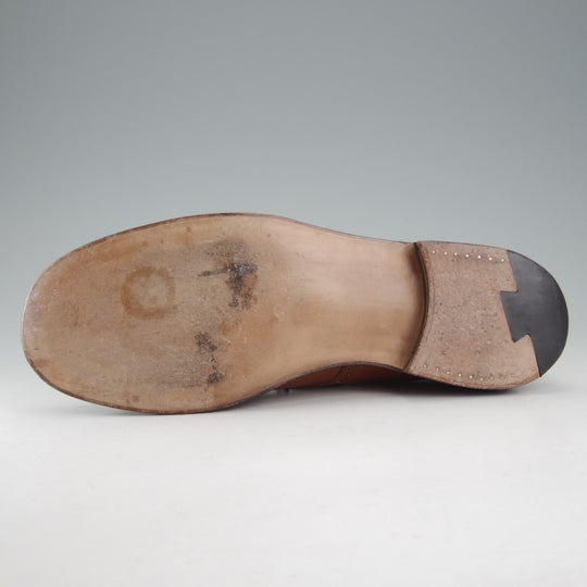極上★(伊)シルヴァノ・ラッタンジ SIZE 39【ハンドソーンウェルテッド製法★バーニーズNY別注/セミブローグ】茶/Silvano Lattanzi★o920