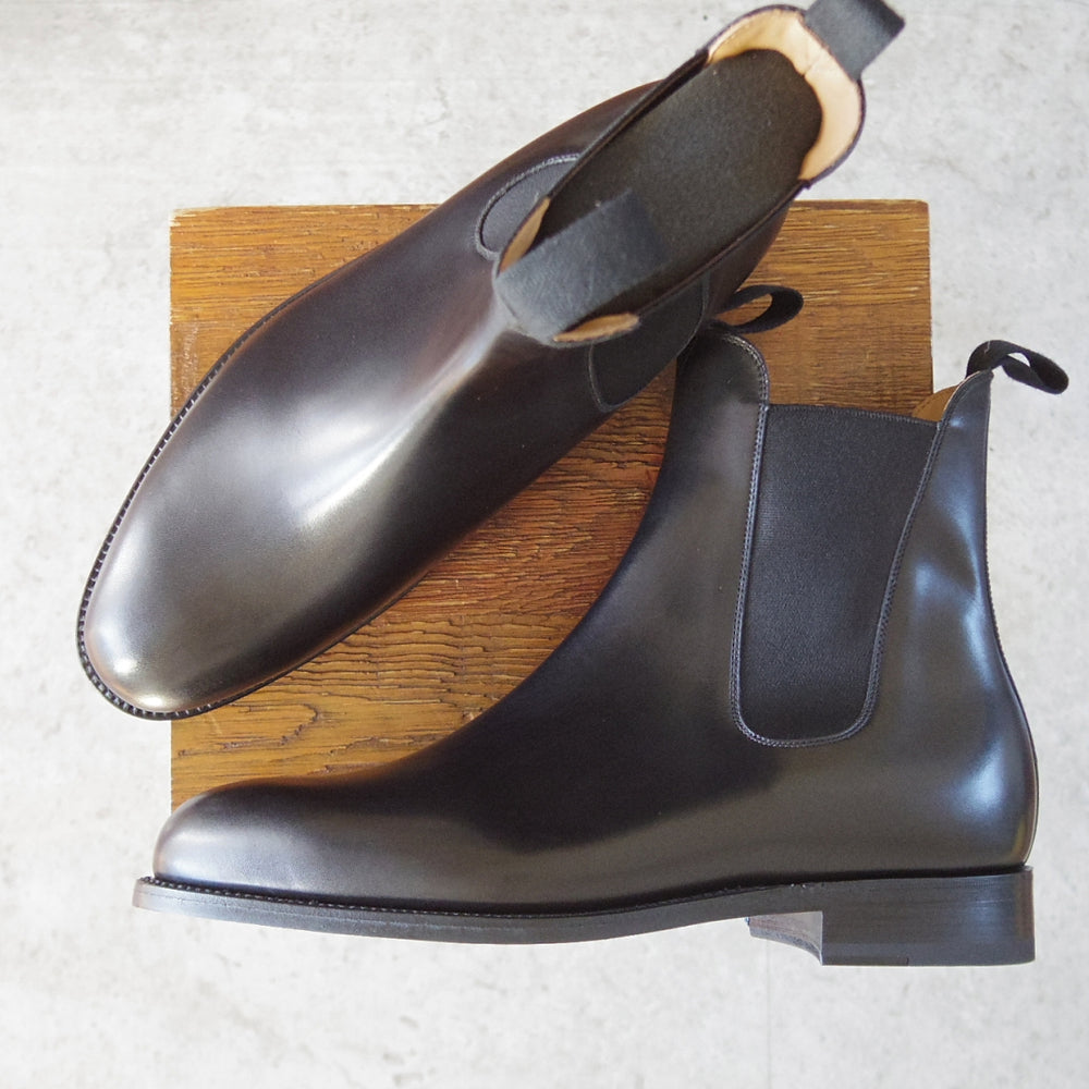 未使用★J.M.ウエストン 8E【定価￥198,000-★サイドゴアブーツ/705】39ラスト/ボックスカーフ/黒/メンズ/Weston/ウェストン★o385