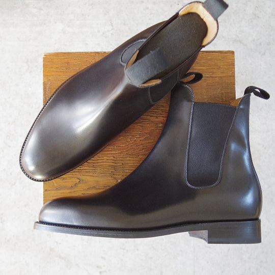 未使用★J.M.ウエストン 8E【定価￥198,000-★サイドゴアブーツ/705】39ラスト/ボックスカーフ/黒/メンズ/Weston/ウェストン★o385