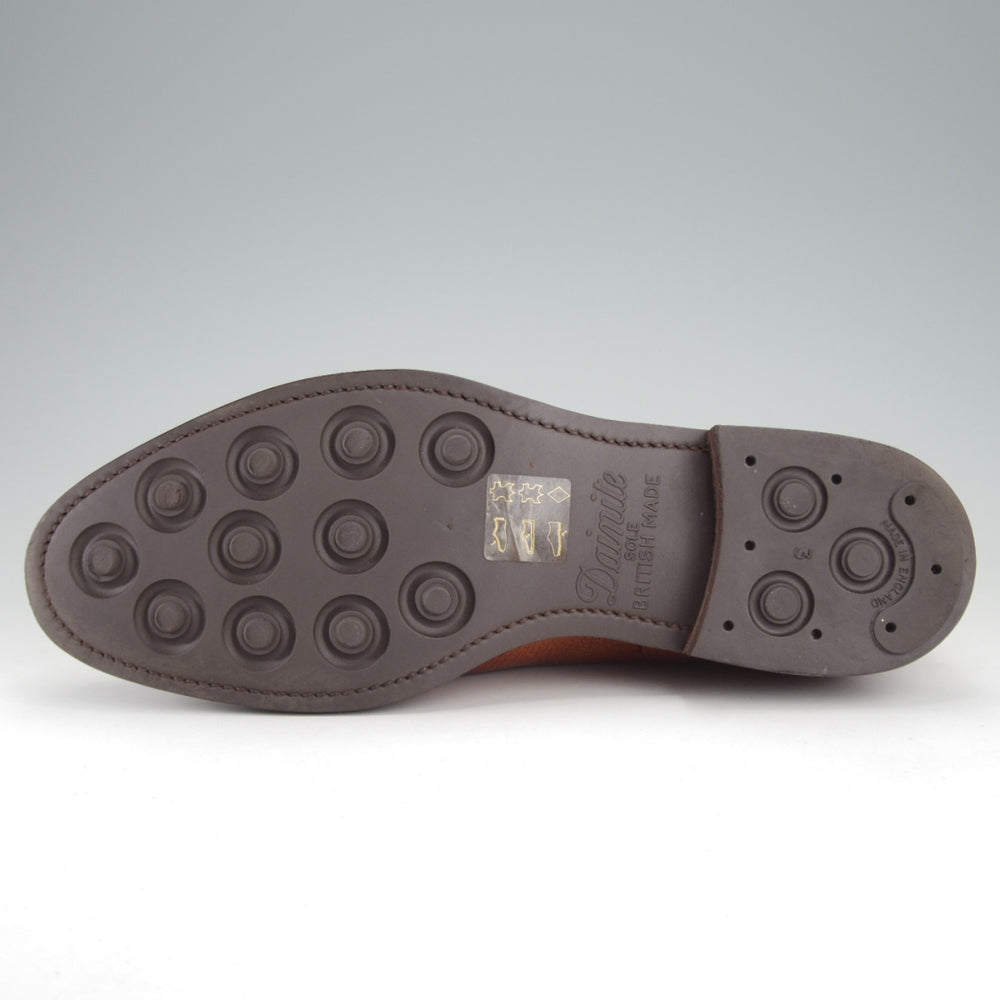 極美品★エドワードグリーン 5.5E【現行定価￥324,500-★DOVER/ドーバー/202ラスト】スキンステッチ/Uチップ/茶/EDWARD GREEN★o371