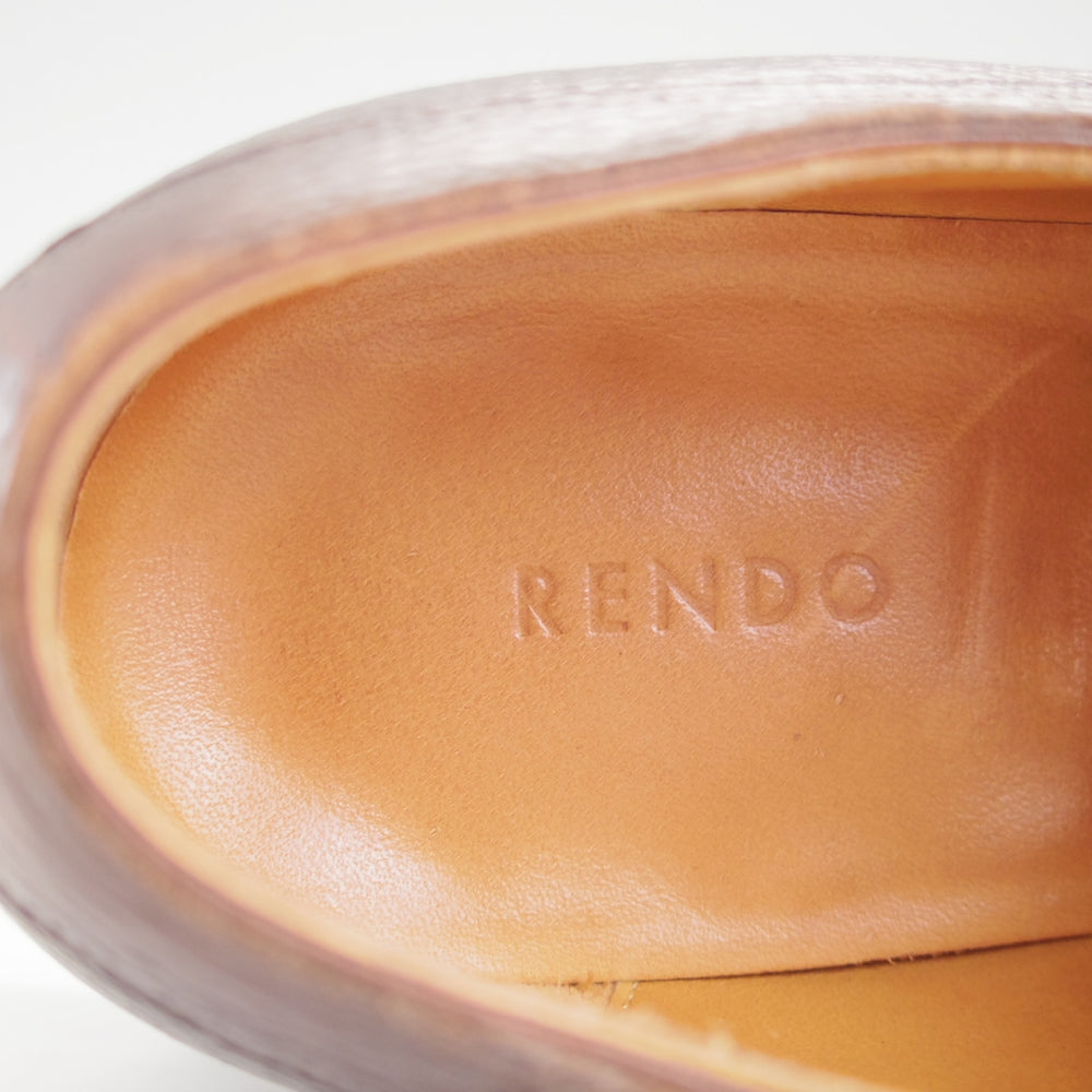 極上★(浅草)RENDO/レンド SIZE 7.5【現オーダー価格10万円以上★パターンオーダー品/GB001】Uチップ/グレインレザー/濃茶/メンズ★p502