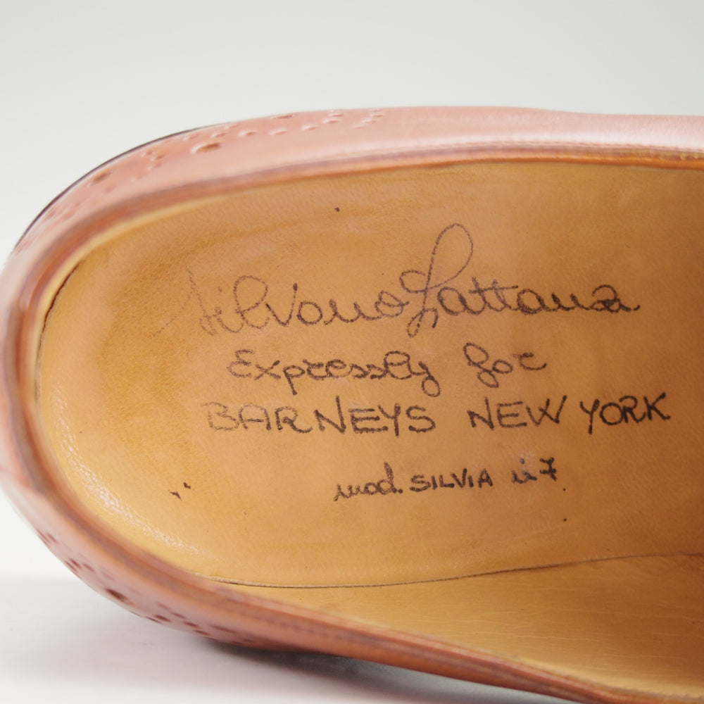 極上★(伊)シルヴァノ・ラッタンジ SIZE 39【ハンドソーンウェルテッド製法★バーニーズNY別注/セミブローグ】茶/Silvano Lattanzi★o920