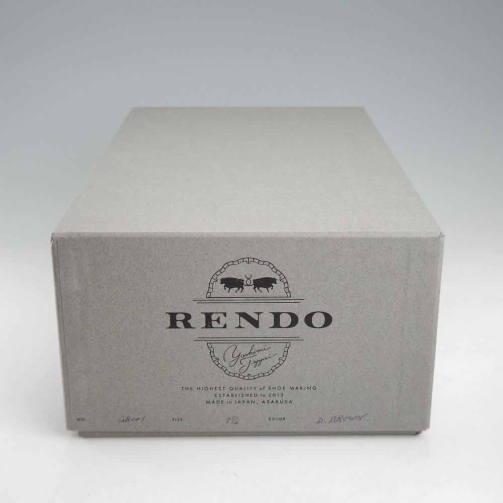 極上★(浅草)RENDO/レンド SIZE 7.5【現オーダー価格10万円以上★パターンオーダー品/GB001】Uチップ/グレインレザー/濃茶/メンズ★p502