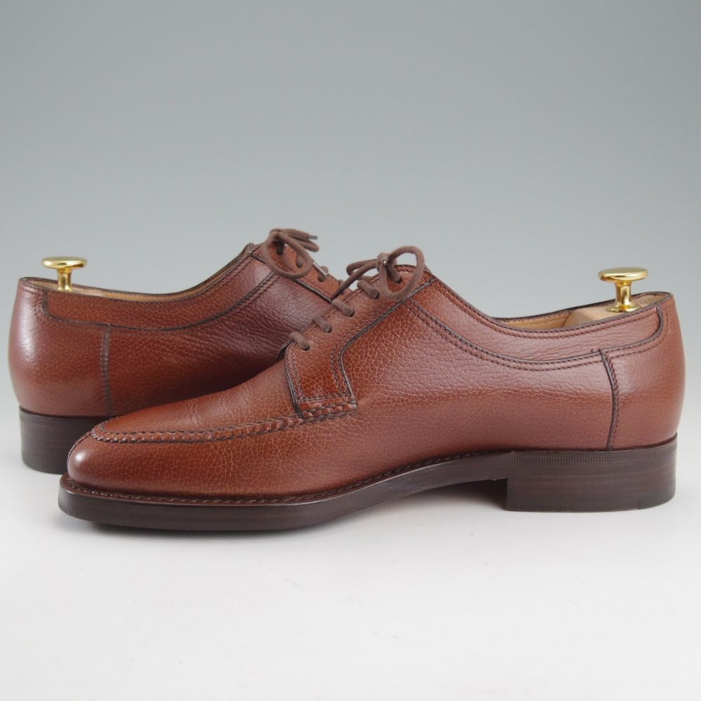 極美品★(伊)タニノクリスチー SIZE 6.5【貴重★ブラックラピド製法/Uチップ】グレインレザー/茶/メンズ/TANINO CRISCI★p503