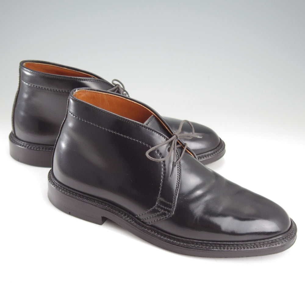 美品★オールデン 7D【定価￥216,700-★コードバン仕様/1340/(米)CITI SHOES別注】バリーラスト/チャッカブーツ/黒/メンズ/ALDEN★o373