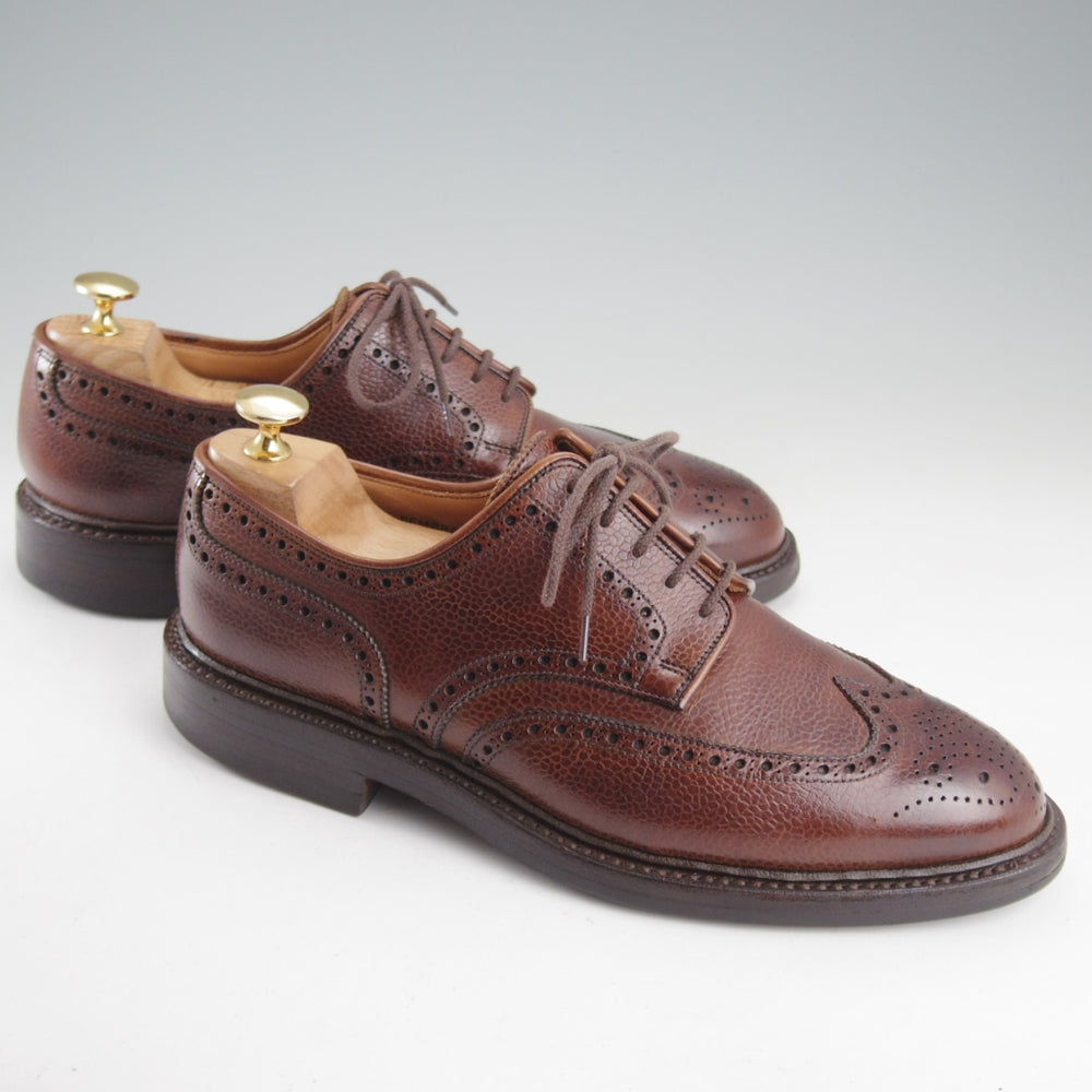 極上★クロケット&ジョーンズ 6.5E【定価￥148,500-★ダイナイトソール/PEMBROKE】325ラスト/フルブローグ/濃茶/Crockett&Jones★p504