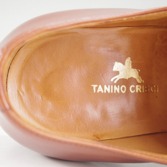 極上★(伊)タニノクリスチー SIZE 6【貴重★ストレートチップ/茶】カーフ/メンズ/TANINO CRISCI★o922