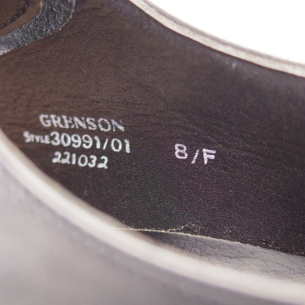未使用★(英)グレンソン 8F【貴重★footmaster/ホールカット】30991/67ラスト/カーフ/黒/メンズ/GRENSON★n855