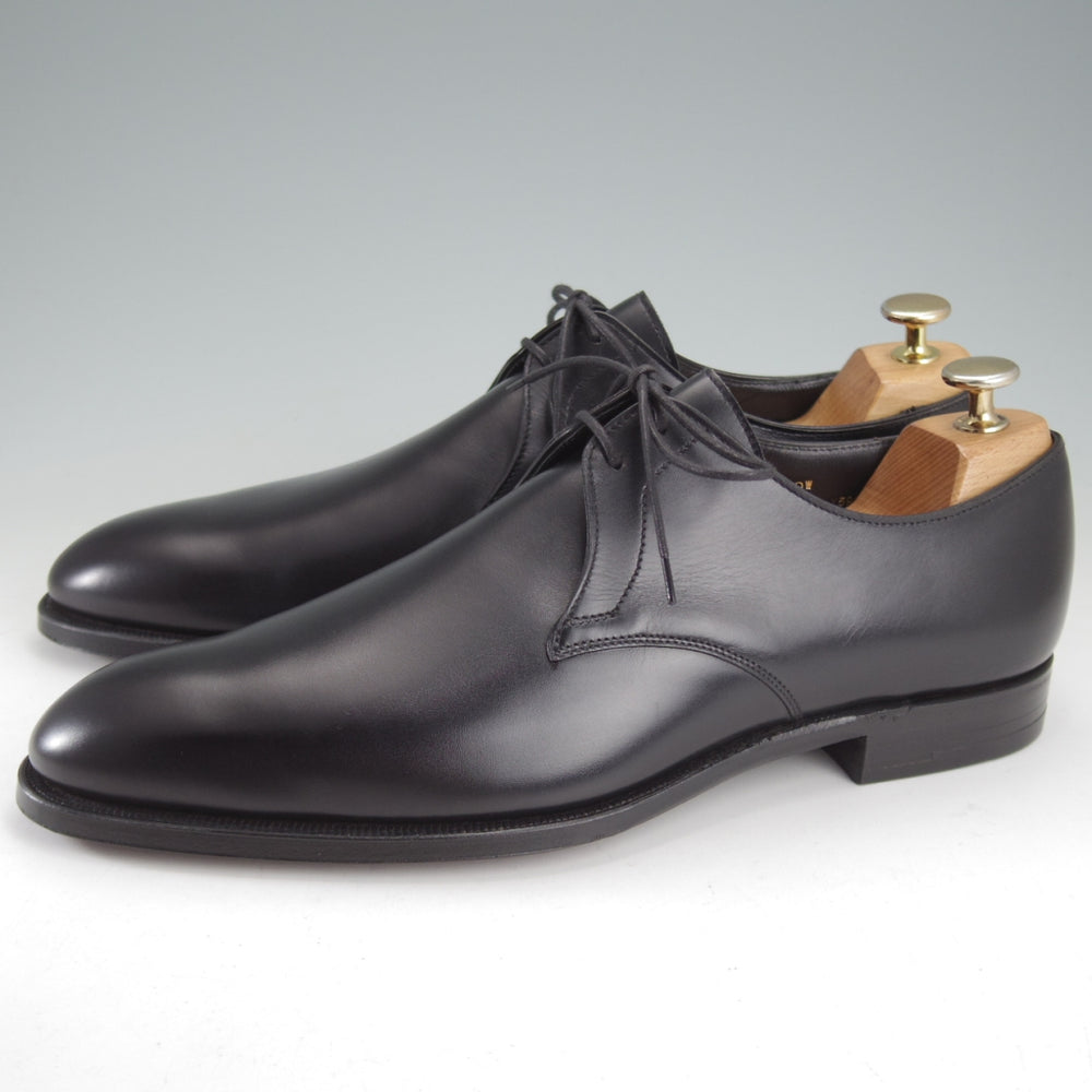 未使用★クロケット&ジョーンズ 8.5D【ハンドグレードライン★BARSTOW/プレーントゥ】Vフロント/カーフ/黒/メンズ/Crockett&Jones★o375