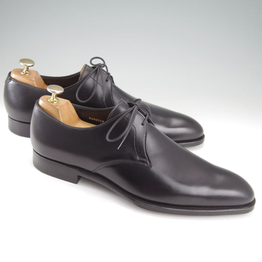 未使用★クロケット&ジョーンズ 8.5D【ハンドグレードライン★BARSTOW/プレーントゥ】Vフロント/カーフ/黒/メンズ/Crockett&Jones★o375