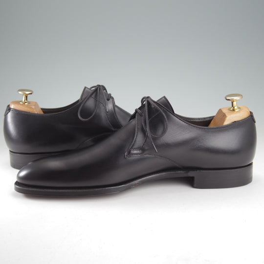 未使用★クロケット&ジョーンズ 8.5D【ハンドグレードライン★BARSTOW/プレーントゥ】Vフロント/カーフ/黒/メンズ/Crockett&Jones★o375