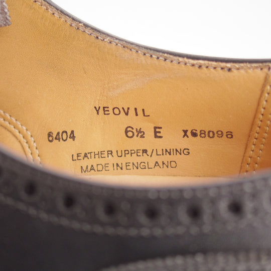 極美品★クロケット&ジョーンズ 6.5E【現行定価10万円以上★CITYソール/YEOVIL】377ラスト/セミブローグ/カーフ/黒/メンズ★p506