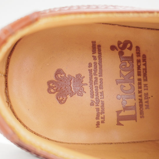 美品★トリッカーズ SIZE 9.5【定価￥132,000-★ダイナイトソール/BOURTON/マロンアンティーク】バートン/M5633/茶/Tricker's★n856