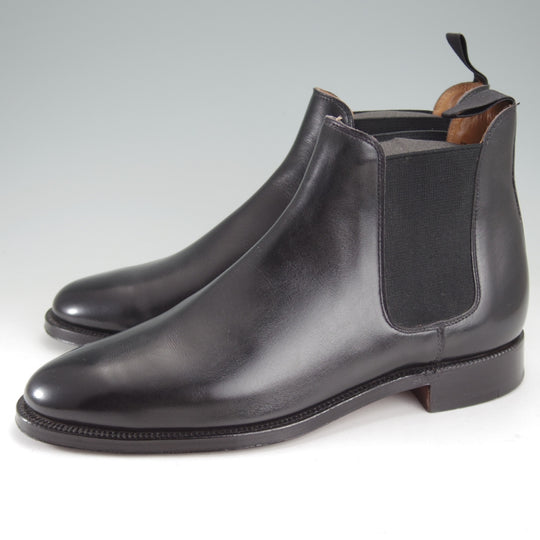 極上★クロケット&ジョーンズ 6.5E【現行定価10万円以上★CHELSEA/チェルシー】サイドゴアブーツ/黒/Crockett&Jones★o376