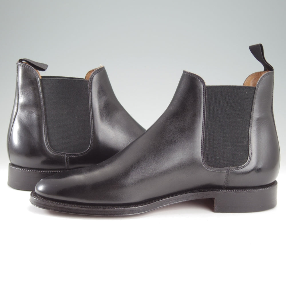 極上★クロケット&ジョーンズ 6.5E【現行定価10万円以上★CHELSEA/チェルシー】サイドゴアブーツ/黒/Crockett&Jones★o376