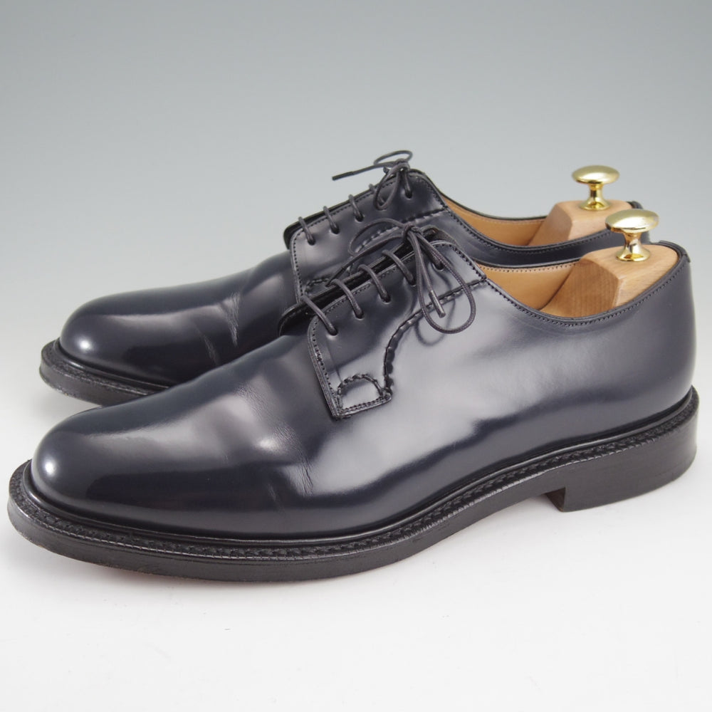 美品★チャーチ 85F/UK8.5【定価￥192,500-★SHANNON/シャノン】103ラスト/プレーントゥ/紺/メンズ/Church's★n857