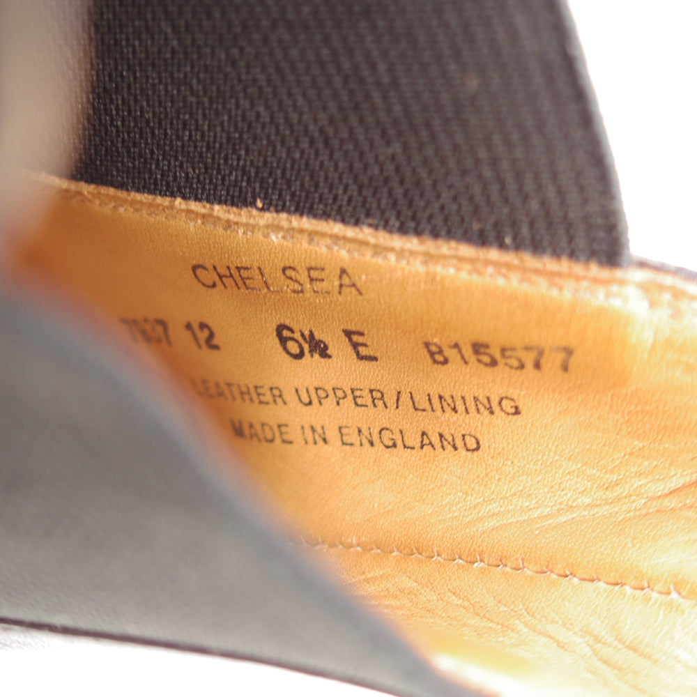 極上★クロケット&ジョーンズ 6.5E【現行定価10万円以上★CHELSEA/チェルシー】サイドゴアブーツ/黒/Crockett&Jones★o376