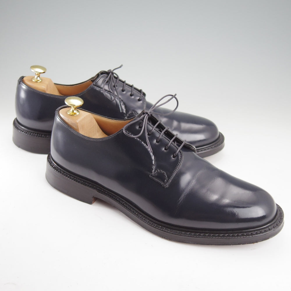 美品★チャーチ 85F/UK8.5【定価￥192,500-★SHANNON/シャノン】103ラスト/プレーントゥ/紺/メンズ/Church's★n857