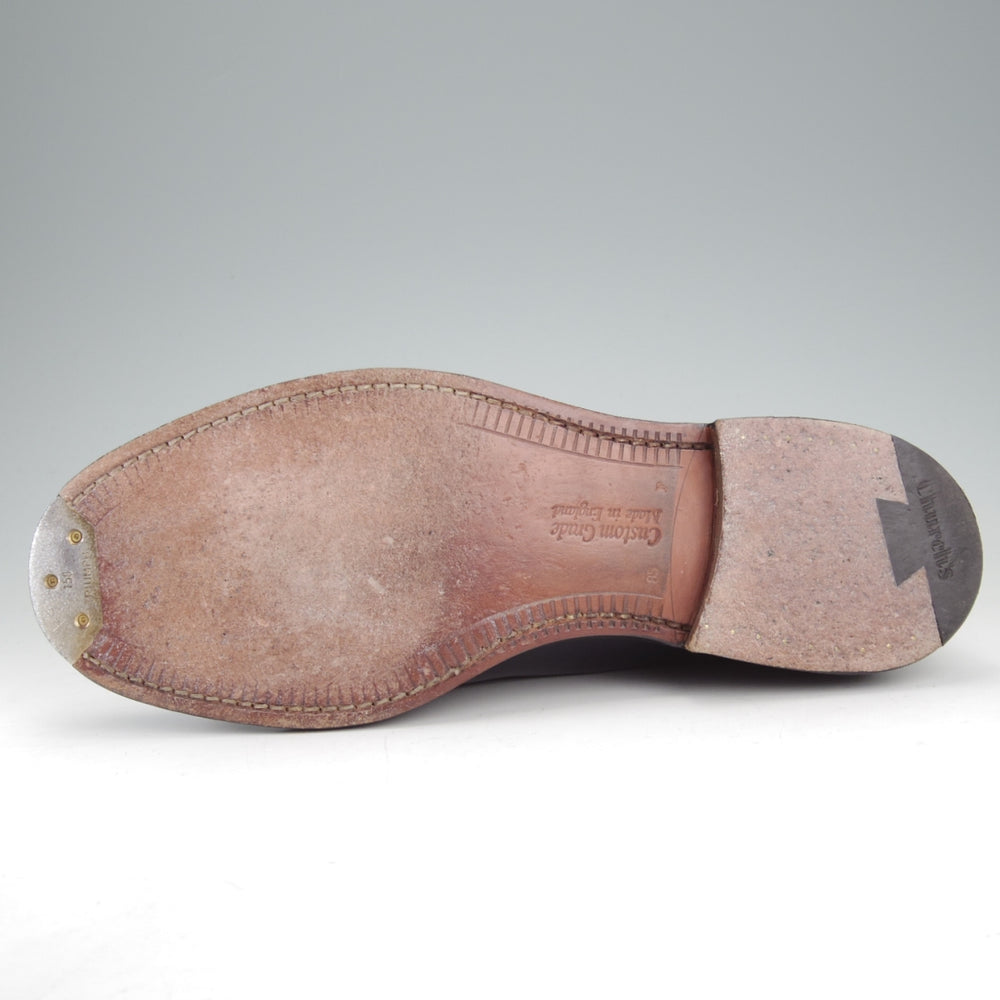 美品★チャーチ 85F/UK8.5【定価￥192,500-★SHANNON/シャノン】103ラスト/プレーントゥ/紺/メンズ/Church's★n857