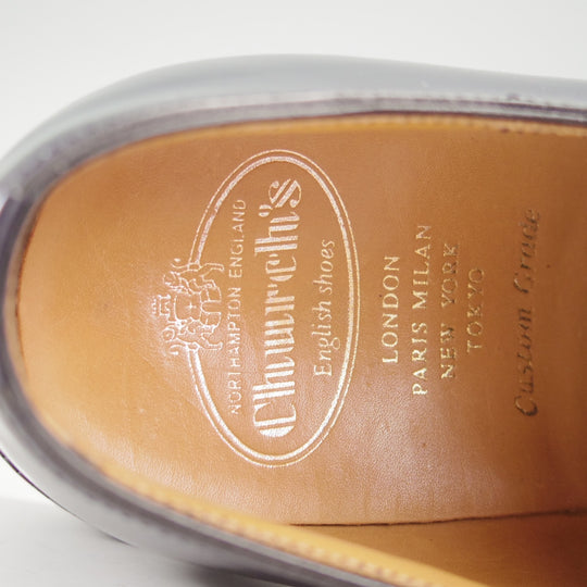 美品★チャーチ 85F/UK8.5【定価￥192,500-★SHANNON/シャノン】103ラスト/プレーントゥ/紺/メンズ/Church's★n857