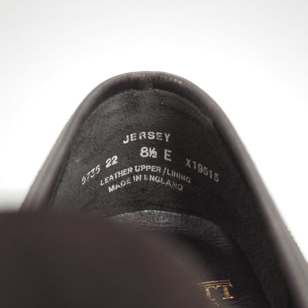 未使用★クロケット&ジョーンズ 8.5E【現行定価10万円以上★JERSEY/348ラスト】コインローファー/スエード/黒/Crockett&Jones★o378