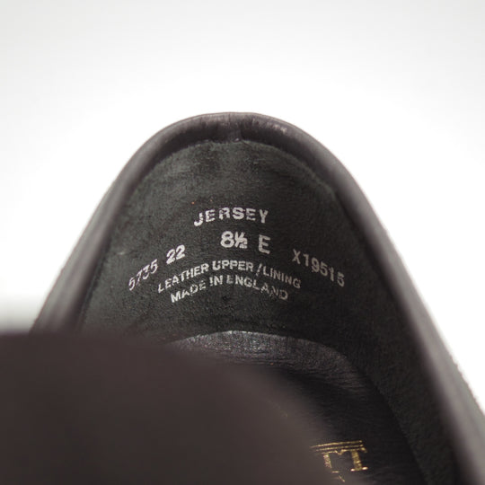 未使用★クロケット&ジョーンズ 8.5E【現行定価10万円以上★JERSEY/348ラスト】コインローファー/スエード/黒/Crockett&Jones★o378