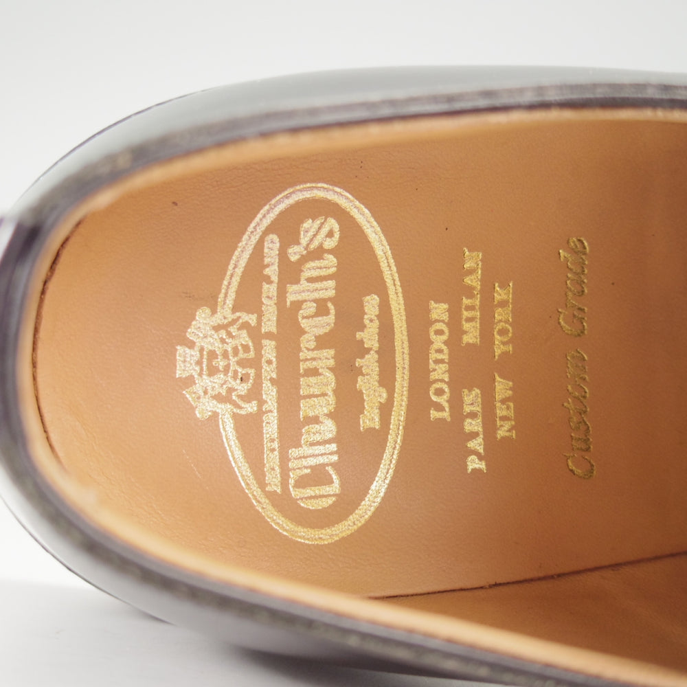 極美品★チャーチ 85F/UK8.5【定価￥192,500-★SHANNON/シャノン】103ラスト/プレーントゥ/黒/メンズ/Church's★n858