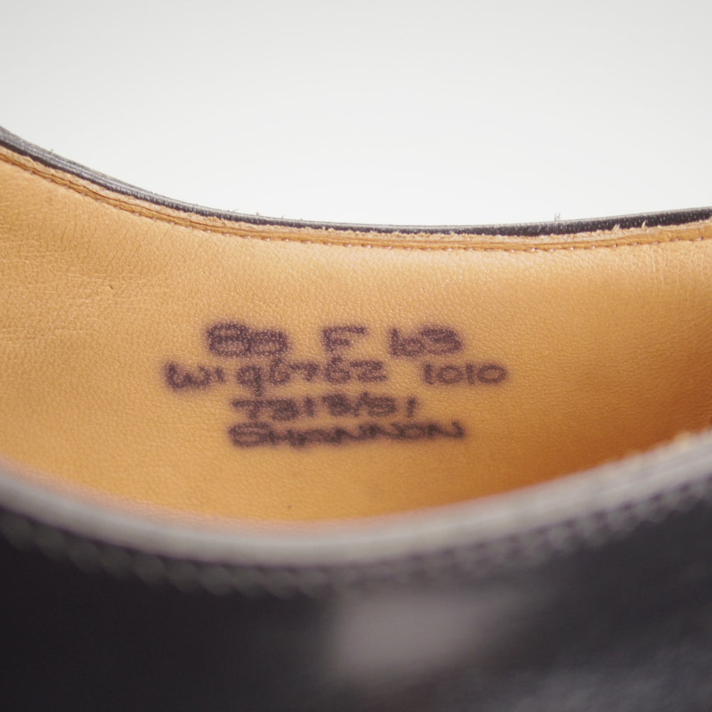 極美品★チャーチ 85F/UK8.5【定価￥192,500-★SHANNON/シャノン】103ラスト/プレーントゥ/黒/メンズ/Church's★n858
