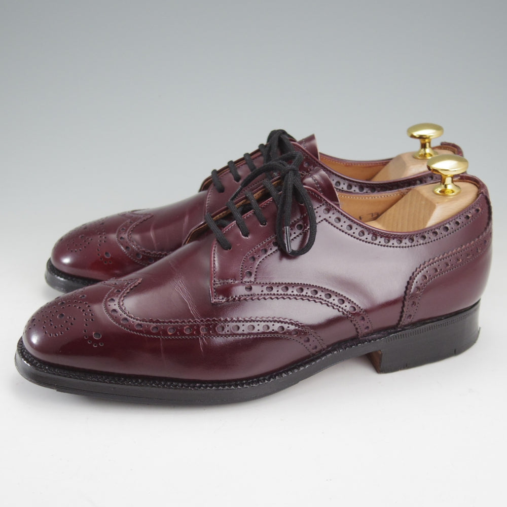 極上★チャーチ 50F/UK5【旧チャーチ★ブックバインダーカーフ/73ラスト/BUCKFAST】3都市ロゴ/バーガンディー/赤茶/メンズ/Church's★n859