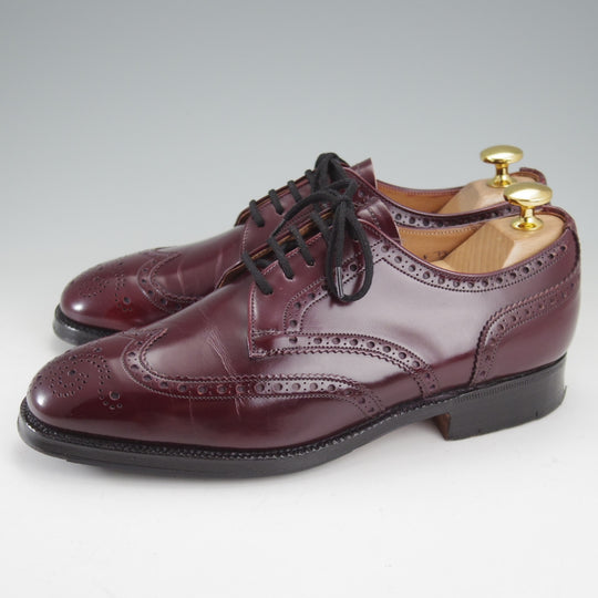 極上★チャーチ 50F/UK5【旧チャーチ★ブックバインダーカーフ/73ラスト/BUCKFAST】3都市ロゴ/バーガンディー/赤茶/メンズ/Church's★n859