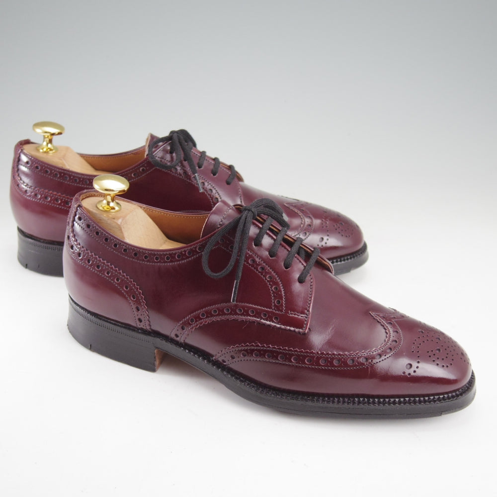 極上★チャーチ 50F/UK5【旧チャーチ★ブックバインダーカーフ/73ラスト/BUCKFAST】3都市ロゴ/バーガンディー/赤茶/メンズ/Church's★n859