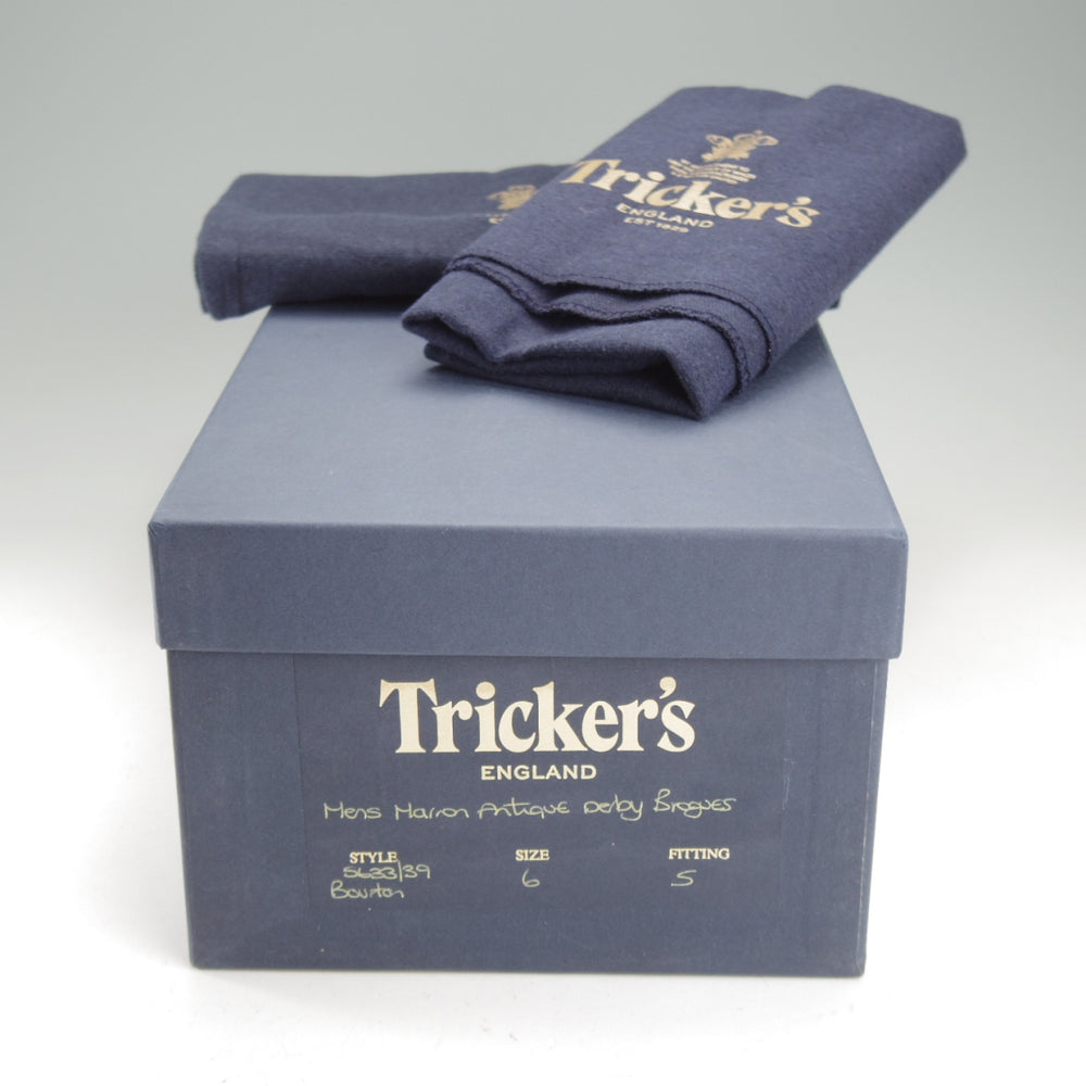 極上★トリッカーズ SIZE 6【定価￥132,000-★ダイナイトソール/BOURTON/マロンアンティーク】バートン/5633/カーフ/茶/Tricker's★o379