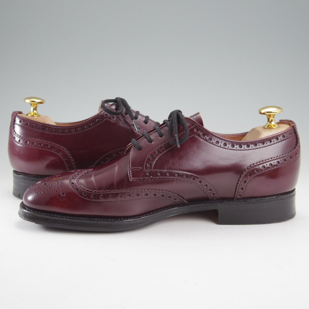 極上★チャーチ 50F/UK5【旧チャーチ★ブックバインダーカーフ/73ラスト/BUCKFAST】3都市ロゴ/バーガンディー/赤茶/メンズ/Church's★n859